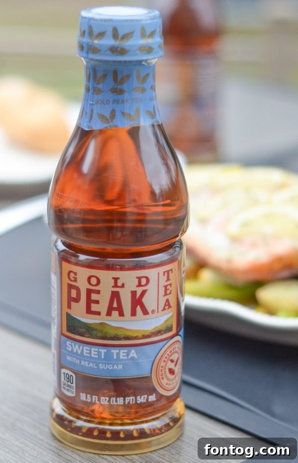 Close-up of grilled salmon with garlic lemon butter glaze