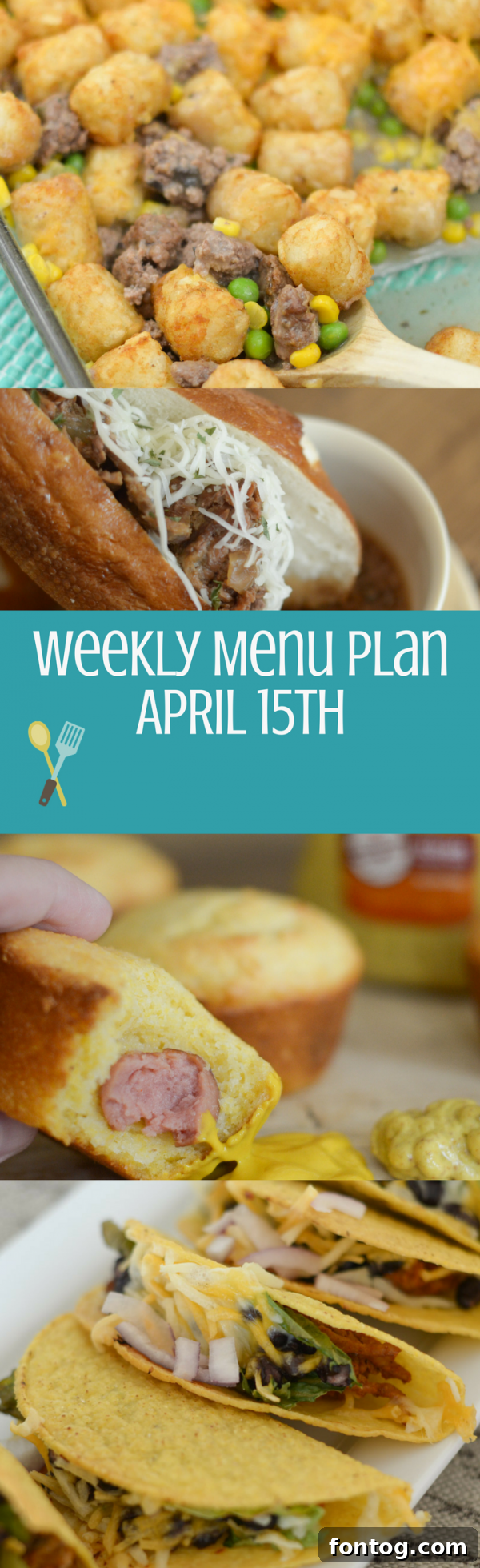 Weekly Menu Plan for easy family dinners