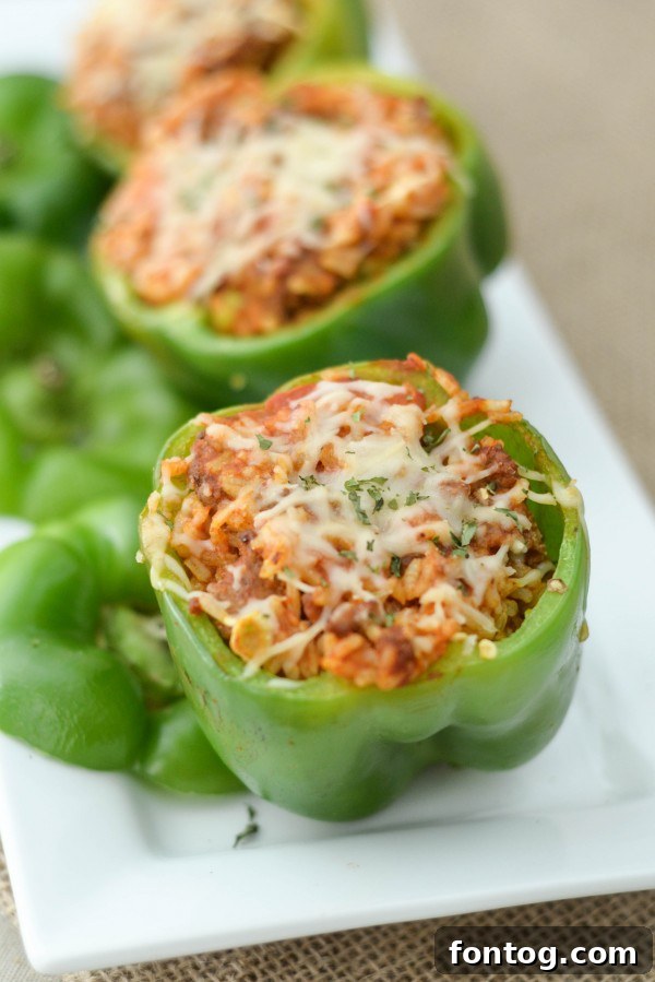 Delicious Stuffed Peppers, a perfect family dinner idea for your summer menu plan