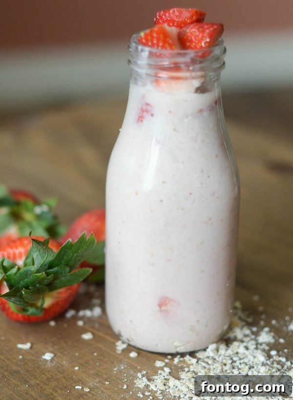 Spring's Best: 12 Easy Smoothie Blends 6 strawberry oatmeal smoothie