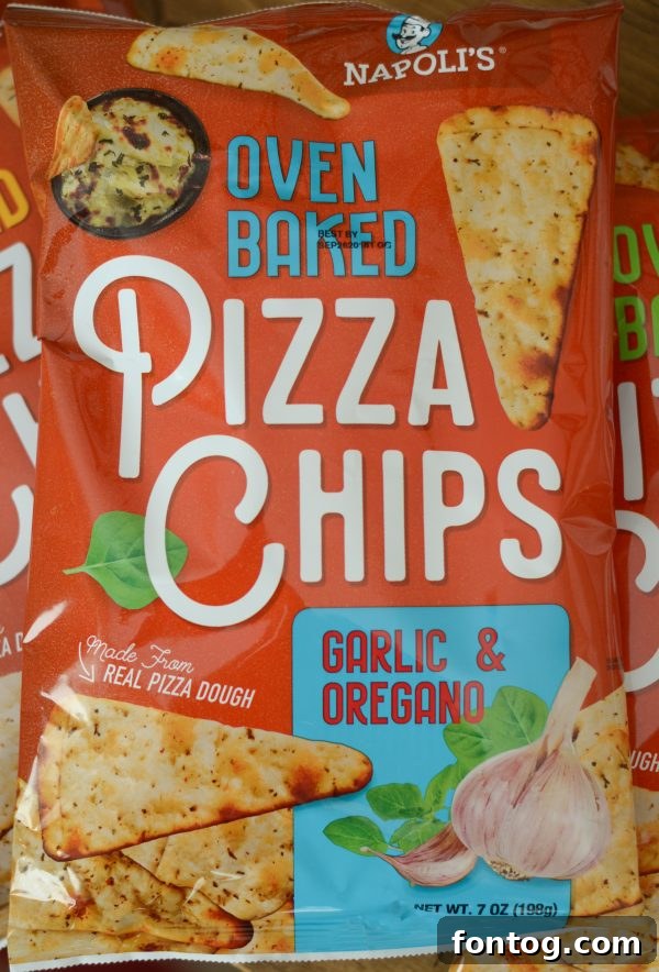 Hello Delicious! Brands Pizza Chips - Oven-baked, crunchy, and packed with real pizza flavor.