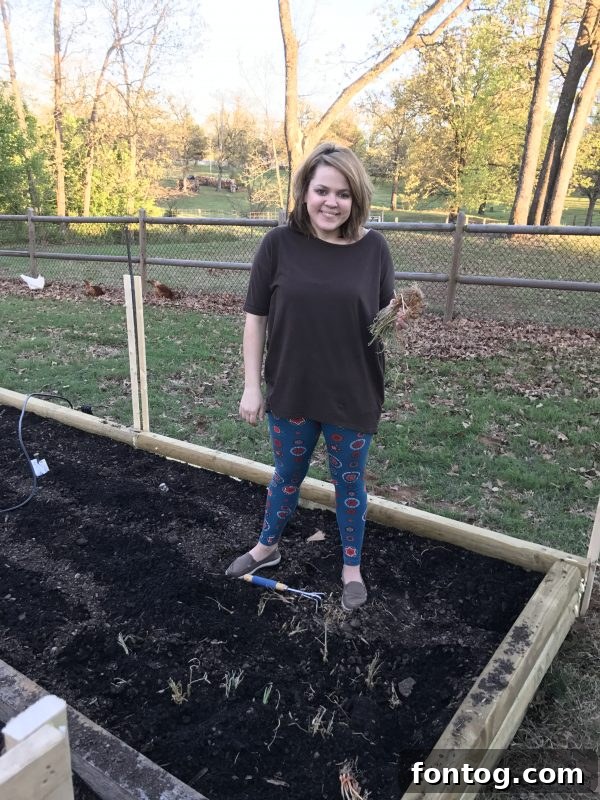 Child's perspective view of garden rows, emphasizing exploration and natural growth.