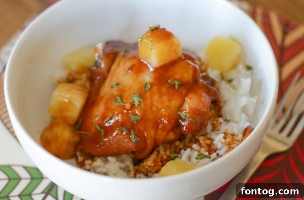 Instant Pot Honey Ginger Chicken served with rice and green beans