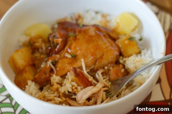 Close-up of tender Instant Pot Honey Ginger Chicken