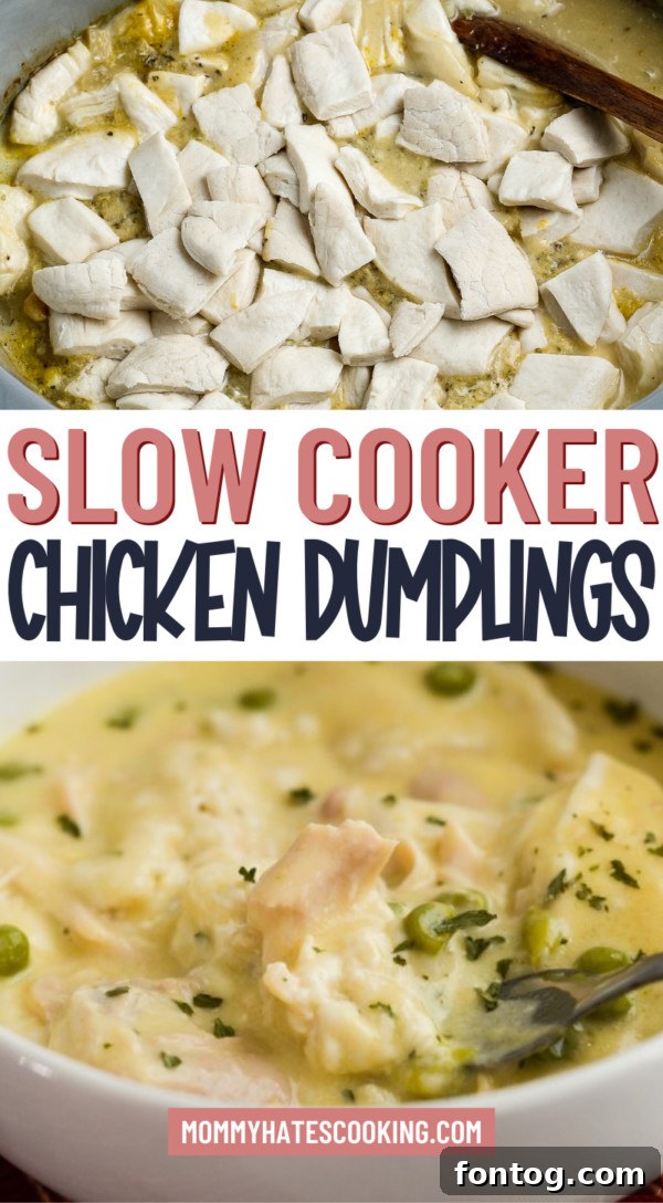 slow cooker chicken and dumplings with biscuits