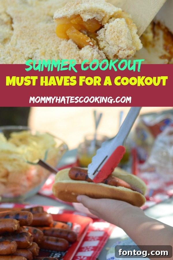 10 Summer Cookout Menu Staples for a Flawless Feast 19 Infographic summary of the 10 essential items for a successful summer cookout menu. #SummerCookout #MasterSummer
