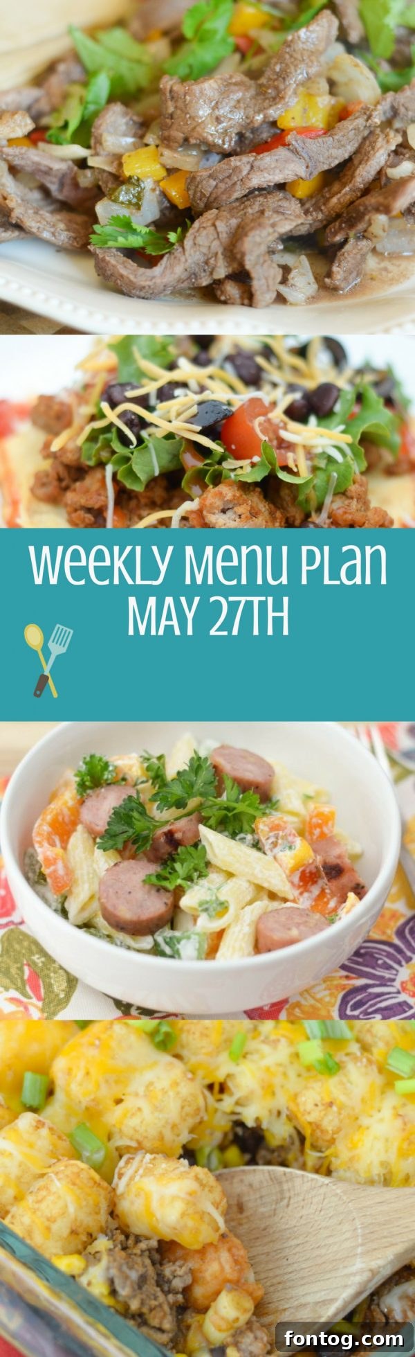 Weekly Menu Plan - Week of May 27th