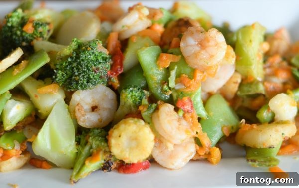 May 13th Weekly Meal Planner 2 Delicious Air Fryer Shrimp with colorful vegetables, a quick and healthy weeknight meal