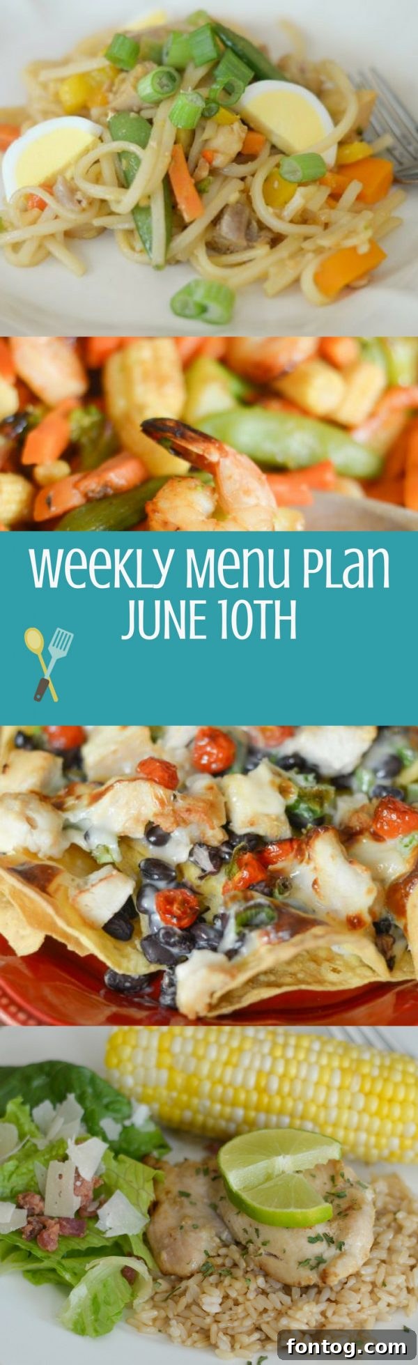 Weekly Summer Menu Plan for Family Dinners