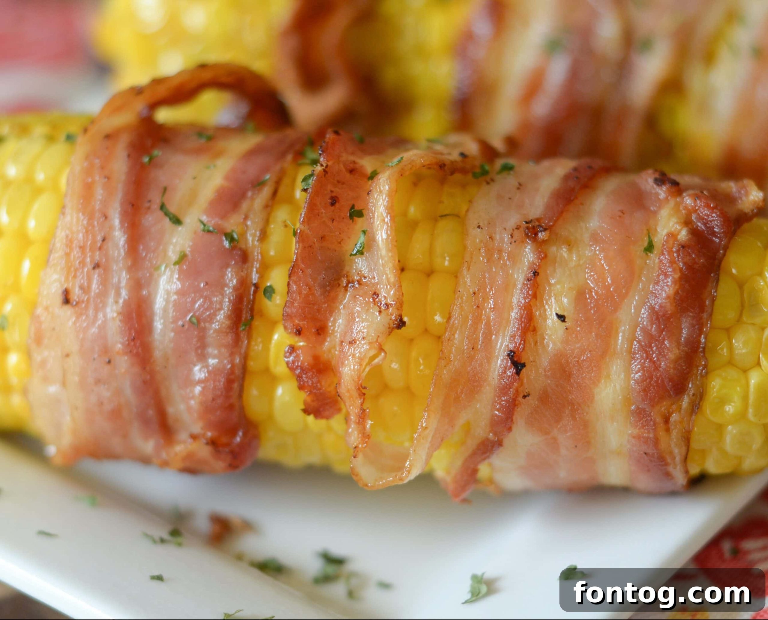 Air Fryer Bacon Wrapped Corn on the Cob