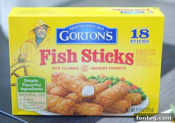 Gorton's Crunchy Fish Sticks nestled in a street taco tortilla