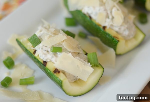 Gluten Free Chicken Salad Zucchini Boats Recipe
