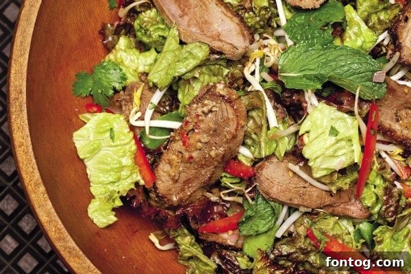 Wok-Seared Duck Salad, a fresh and flavorful meal.