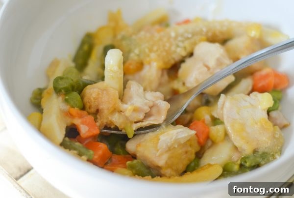 A serving of Gluten Free Chicken Noodle Casserole