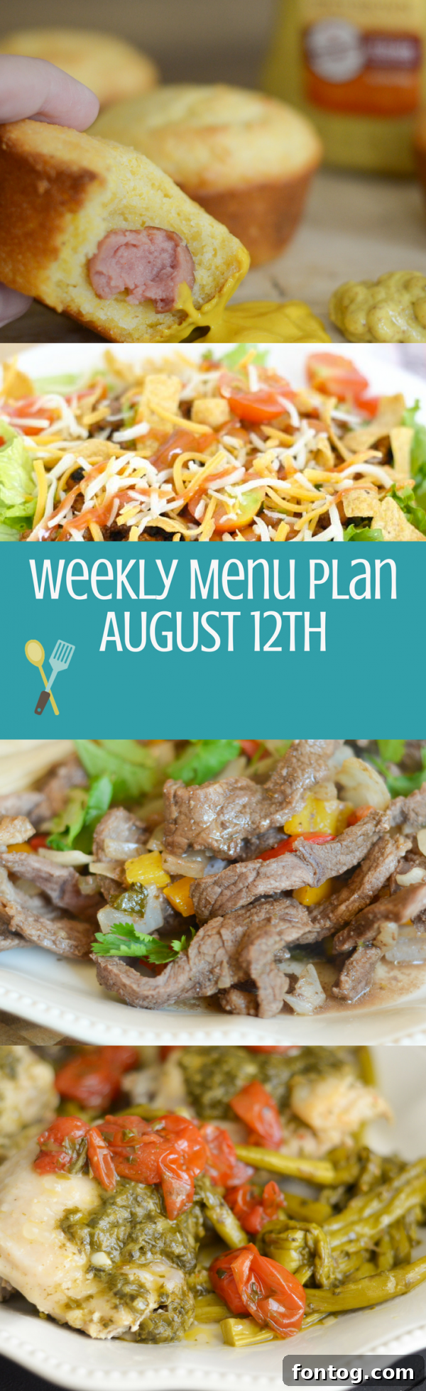 Weekly Menu Plan for family meals and easy recipes