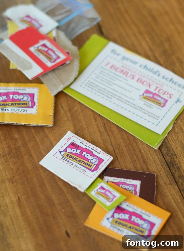 Empower Education with Box Tops 6 A child clipping Box Tops from a product package, demonstrating participation in the program