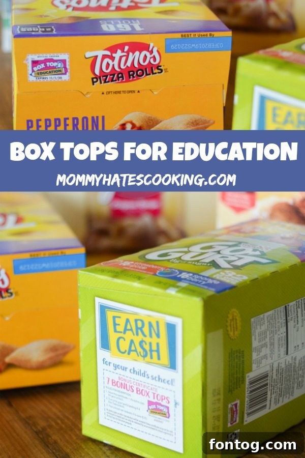 Empower Education with Box Tops 8 Promotional image for Box Tops for Education, featuring various product logos