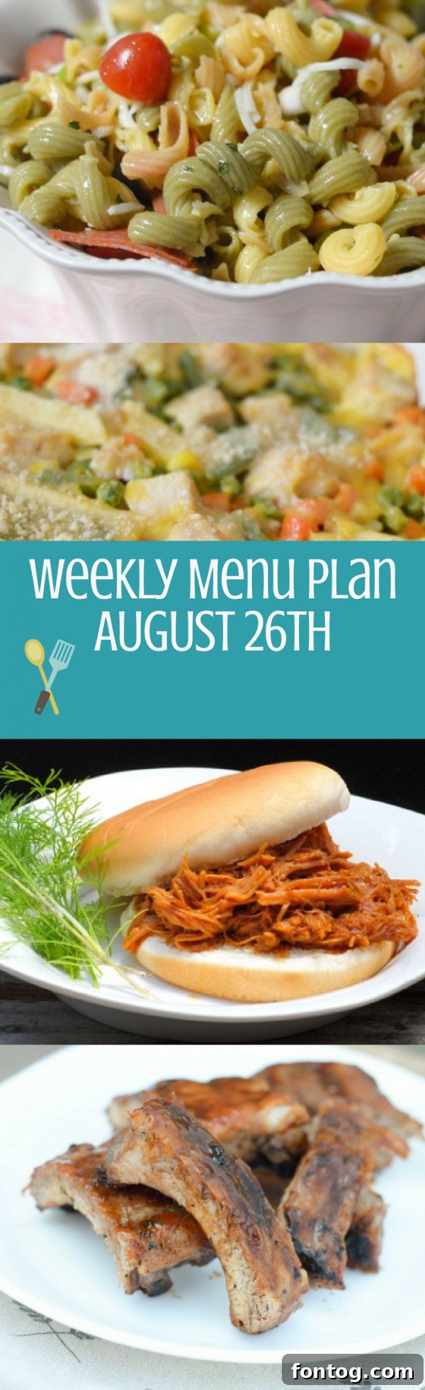 Weekly Menu Plan Graphic - Plan Your Meals with Ease