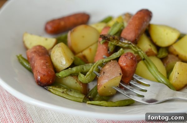 Air Fryer Sausage, Beans, & Potato Hash