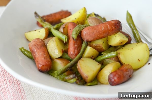 Air Fryer Sausage, Beans, & Potato Hash