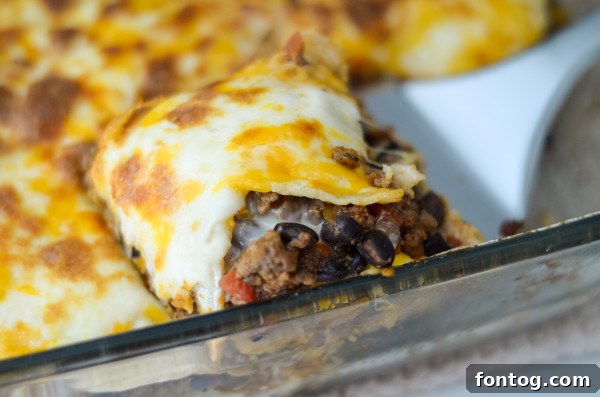 Baking and broiling Gluten-Free Mexican Lasagna for a crispy cheese top