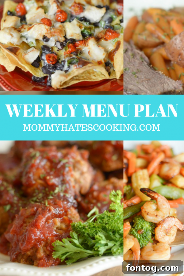 Weekly Menu Plan - Week of September 16th