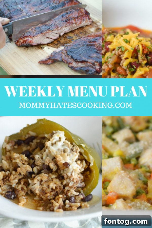 Weekly Meal Plan for Busy Families - Fall Edition
