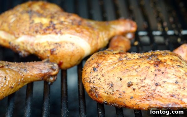 Smoked Chicken Quarters in an airtight container for storage