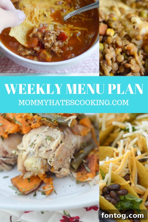 Weekly Meal Plan for October 21 7 Weekly Menu Plan