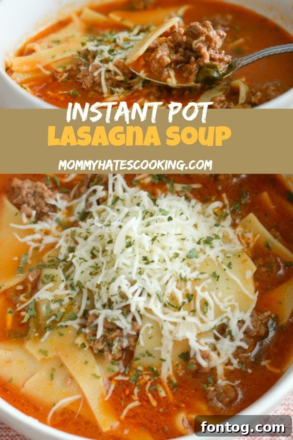 Gluten Free Instant Pot Lasagna Soup
