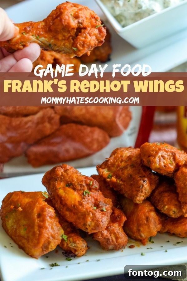 Frank's RedHot chicken wings and dill dip, perfect for a game day spread.