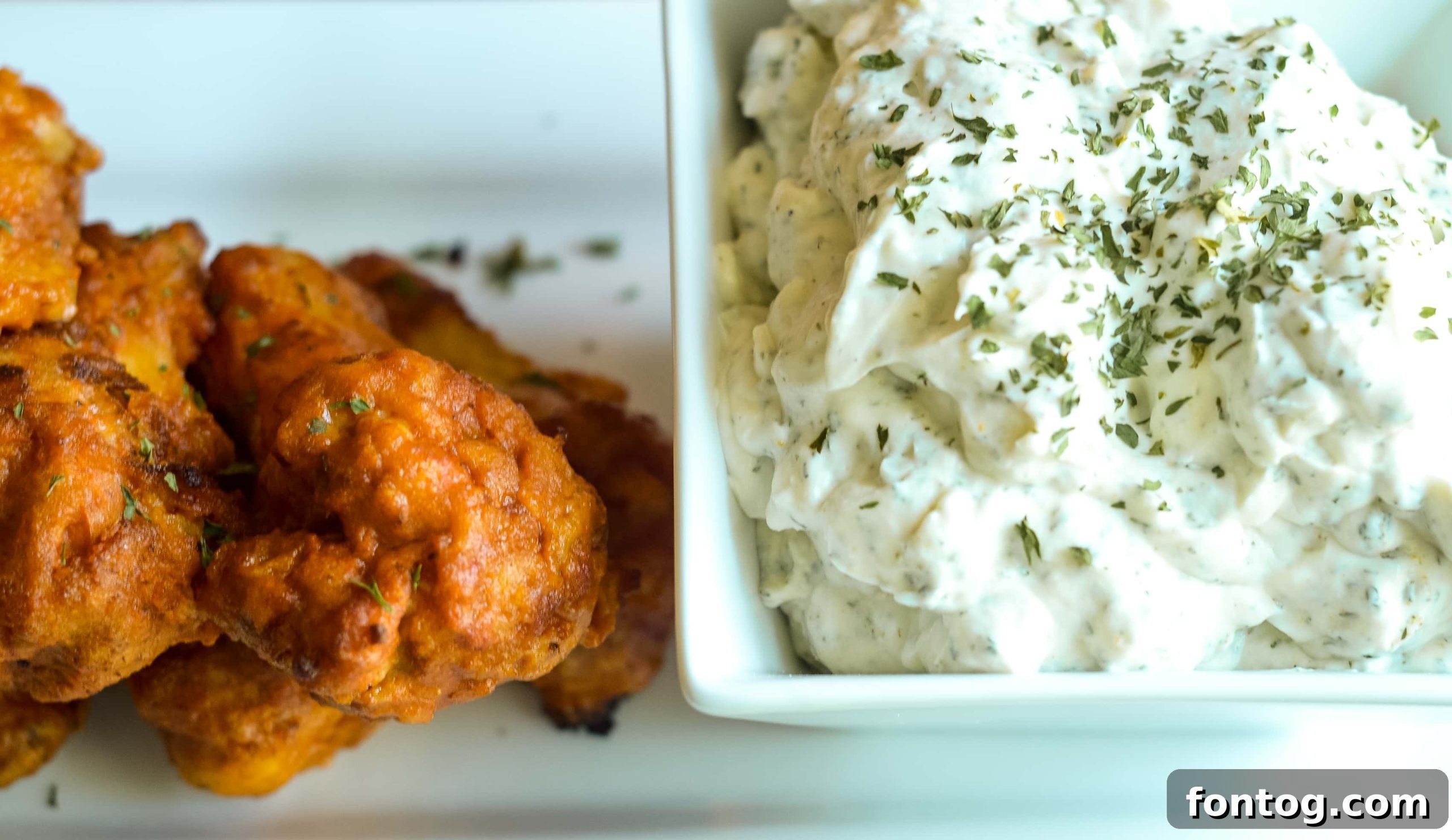 Creamy Dill Dip served with Frank's RedHot Chicken Wings