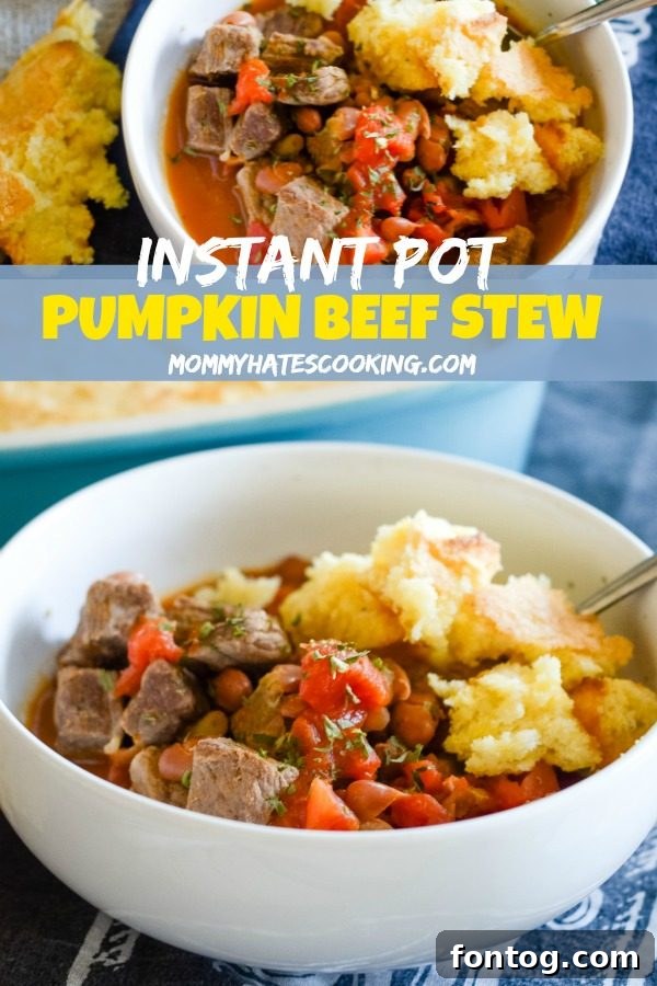 Instant Pot Pumpkin Stew #InstantPot #BeefStew 