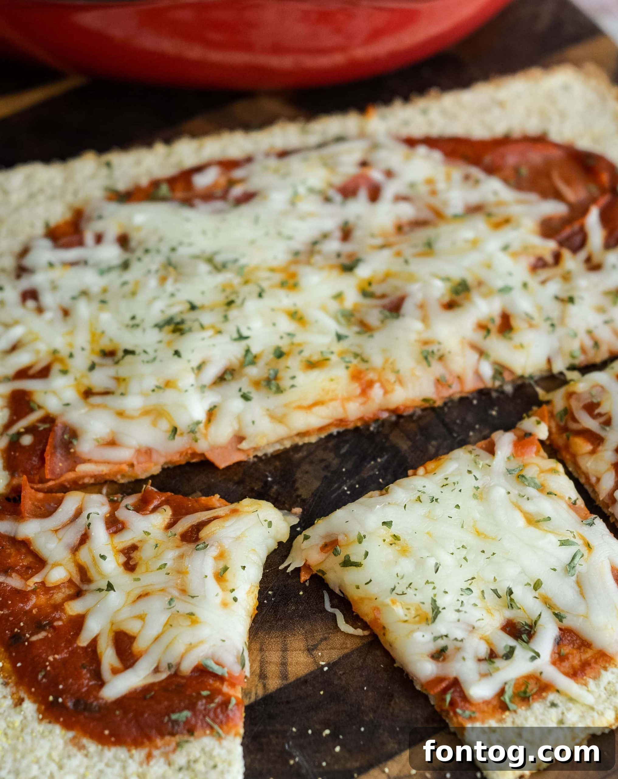 Pepperoni Pizza with Cauliflower Pizza Crust