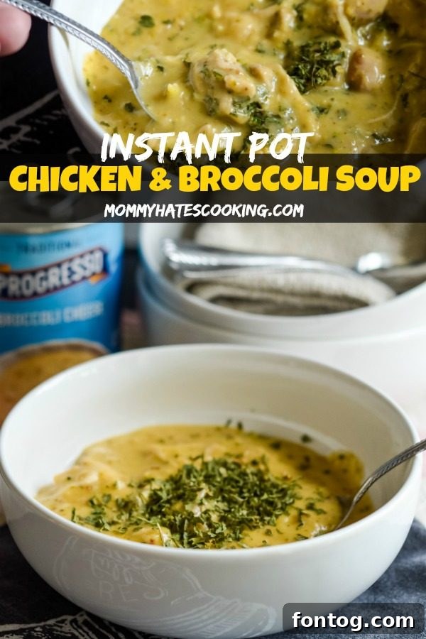 Instant Pot Creamy Chicken & Broccoli Soup