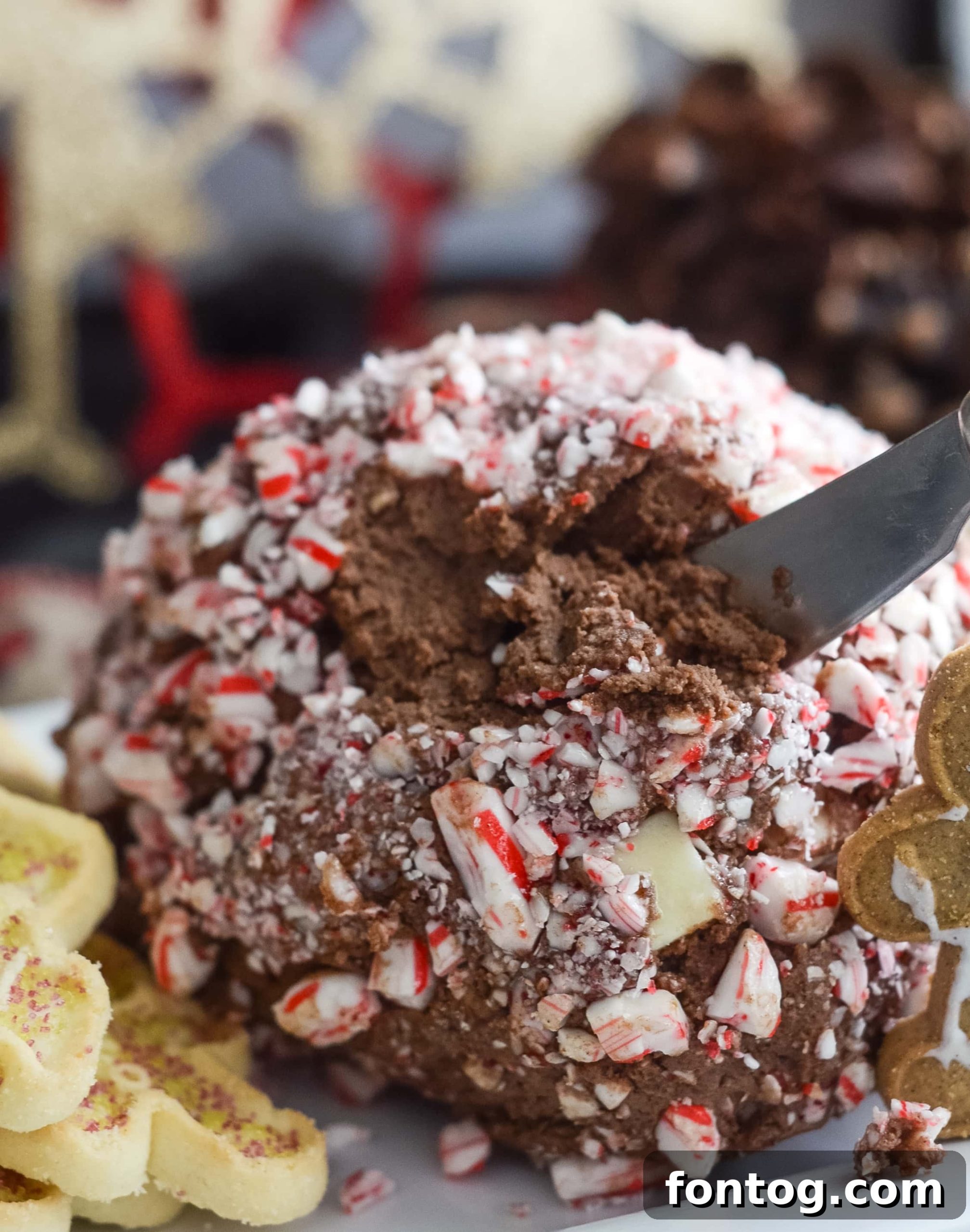 Peppermint Mocha Cheesecake Ball