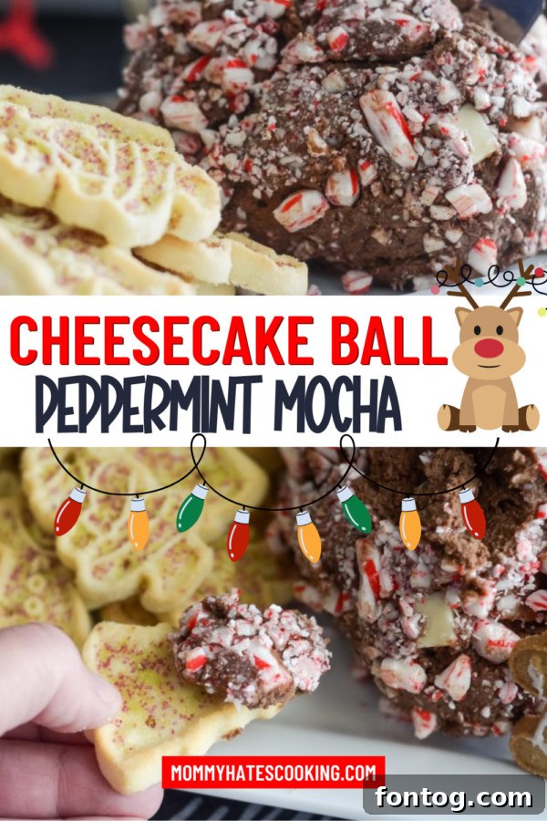peppermint mocha cheesecake ball