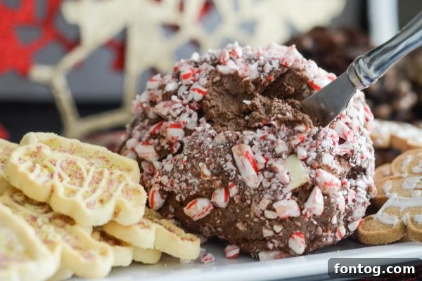 Peppermint Mocha No Bake Cheesecake Ball ingredients