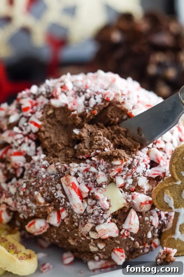 Peppermint Mocha No Bake Cheesecake Ball storage