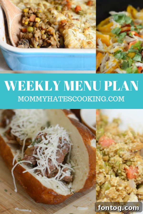Weekly Menu Plan for a healthy and organized week
