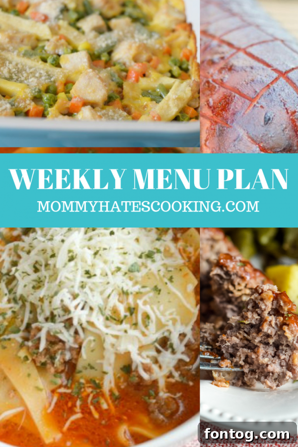Weekly Menu Plan Overview - Delicious Recipes
