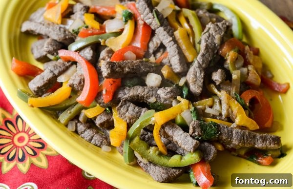 Ingredients for Skillet Beef Fajitas