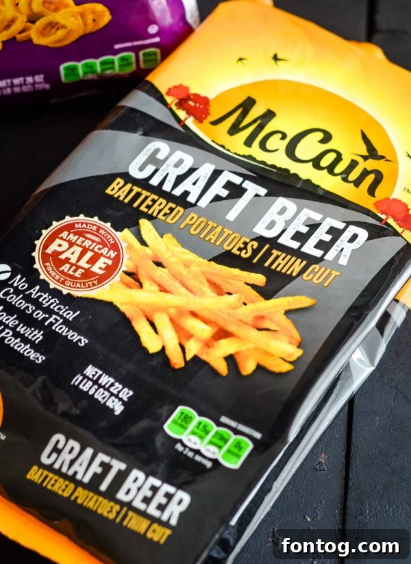 Packaging of McCain Craft Beer Battered Potatoes