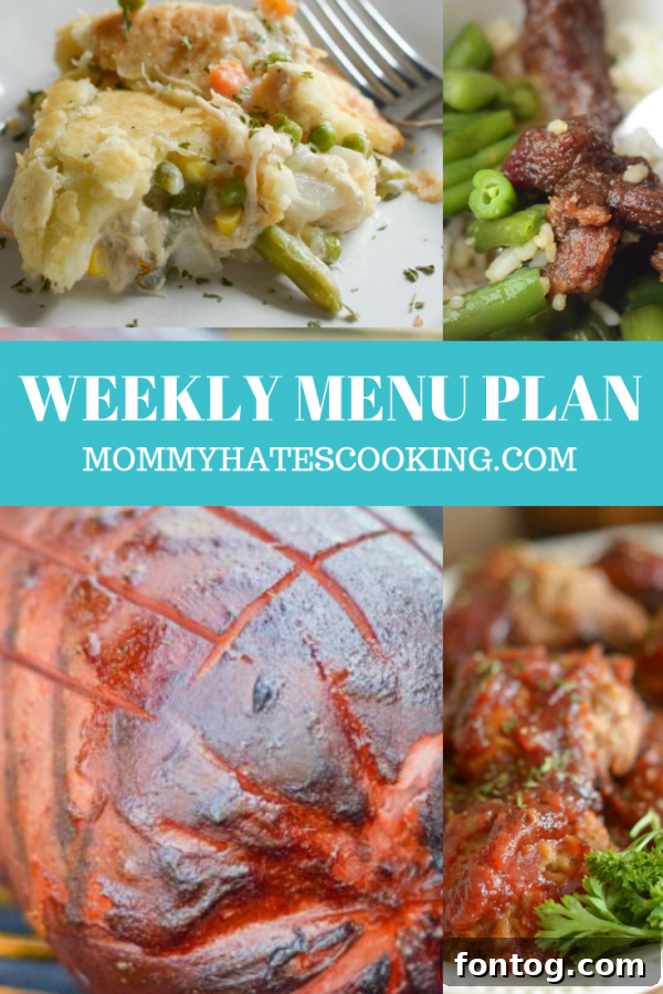 WEEKLY MENU PLAN