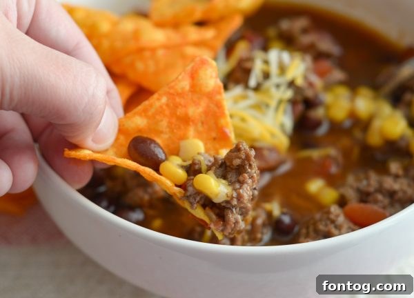 Hearty Slow Cooker Beef Taco Soup for a Busy Weeknight