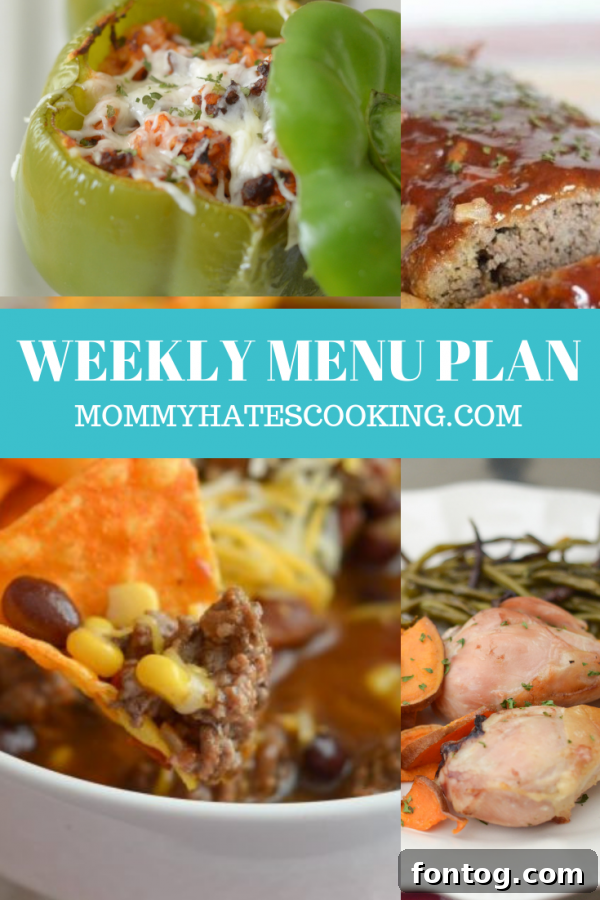 Comprehensive Weekly Menu Plan for the Family