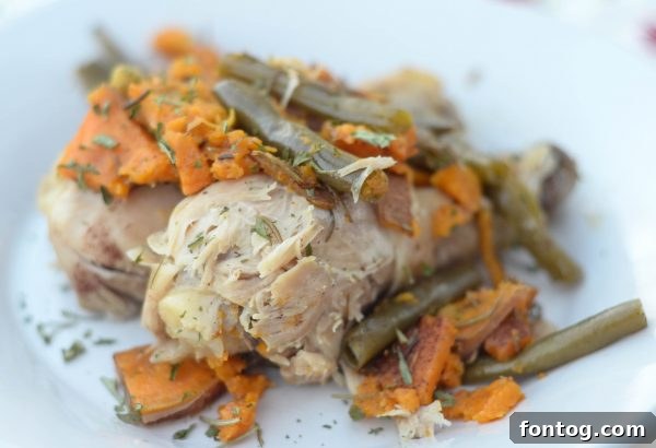 Instant Pot maple chicken and sweet potatoes, a perfect blend of sweet and savory