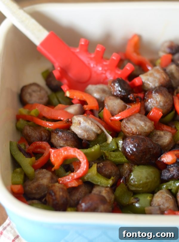 Air Fryer Bratwurst and Vegetables - A healthy and easy weeknight meal