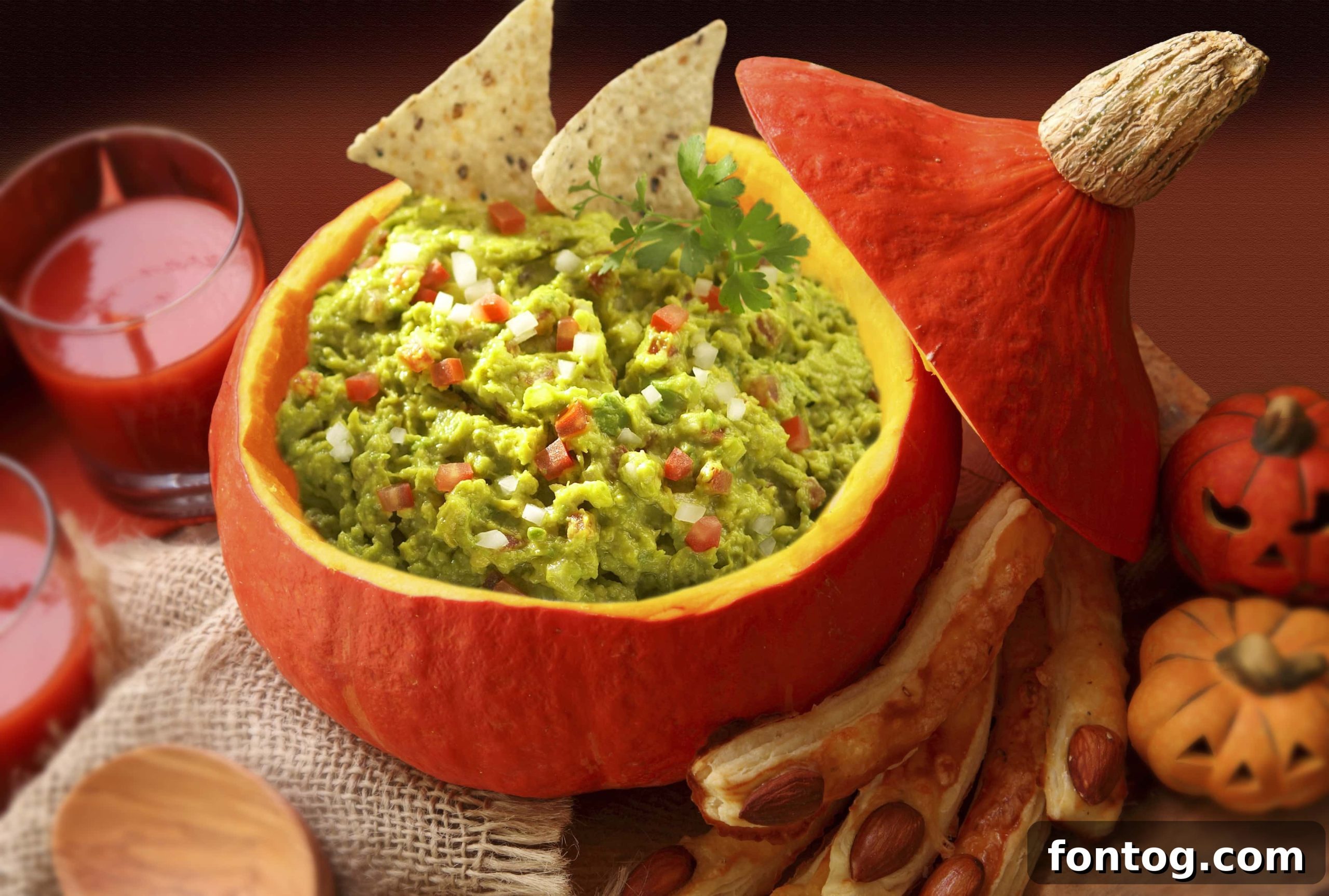 A smaller image of Pumpkin Spookamole, a festive Halloween guacamole