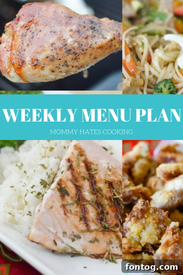 Weekly Meal Plan Starting March 31st 6 Weekly Menu Plan: A complete overview of delicious, gluten-free recipes for the week